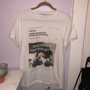 the 1975 ‘modernity has failed us’ graphic tee